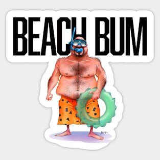 Beach Bum Sticker